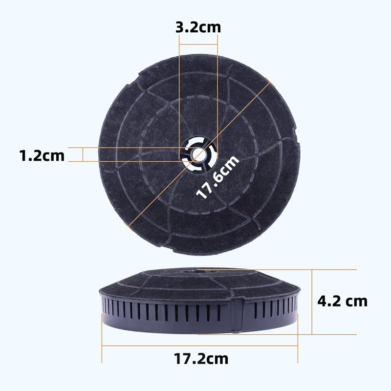 2x Filtro carbone attivo Filtro a carboni attivi di ricambio per cappe da cucina di elica cfc0038668 AEG 4055171138 405517113-8 405521750-1 4055217501 Bauknecht GOLDEN ICEPURE