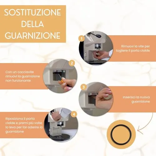 3 Guarnizioni ricambi per macchina caffè didiesse frog + 3 spessori originali