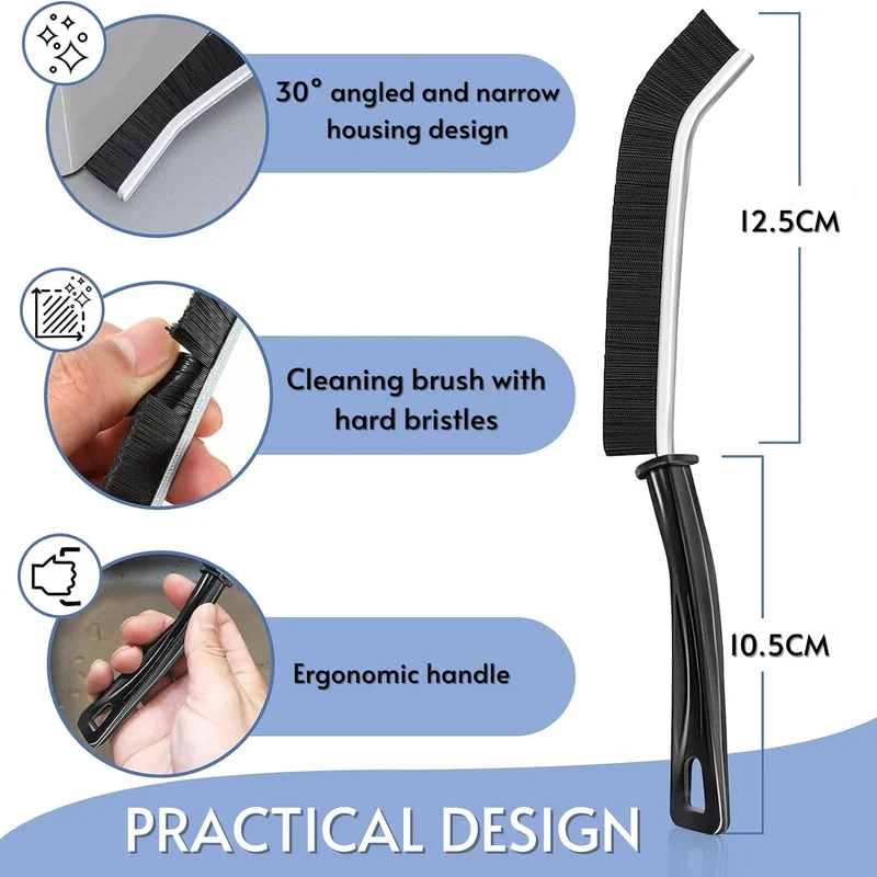 6pcs Spazzola per Pulizia Fessure,Ergonomica Spazzola per Pulizia Fessure Multifunzionale Spazzola Pulizia Doccia Spazzola per Fughe Hard-Bristled Crevice Cleaning Brush Ideale per Pulizia Le Fessure