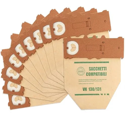 8 Sacchetti per Aspirapolvere vorwerk folletto VK130 VK131