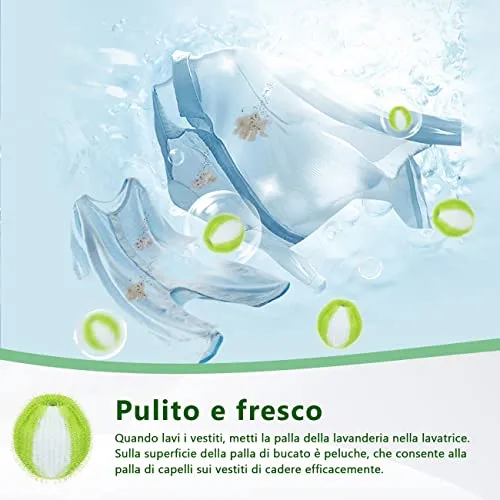 12 Pezzi Acchiappa Peli Per Lavatrice,Riutilizzabile Palline Lavatrice Cattura Peli,Palline Cattura Peli Animali Lavatrice,Cattura Peli Lavatrice Per Cani,Gatti,Abbigliamento,Biancheria Da Letto