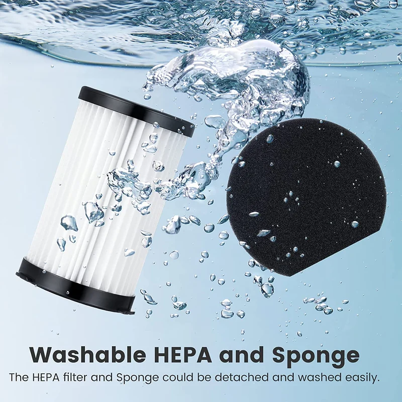 16 Pezzi Filtro di ricambio compatibile con gli aspirapolvere Ariete Handyforce 2761 e 2759, 8 filtri + 8 filtri in schiuma