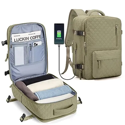 SZLX Borse da Cabina per easyjet 45x36x20 zaino da viaggio donna Ryanair 40x20x25 Bagaglio a Mano con porta usb zaino da viaggio aereo bagaglio a mano zaino per laptop Casual Daypack