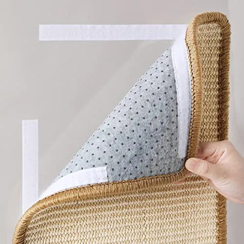 Fukumaru Tappetino tiragraffi per gatti, 40 x 30 cm, in sisal naturale, per gatti, orizzontale, protegge tappeti e divani, beige