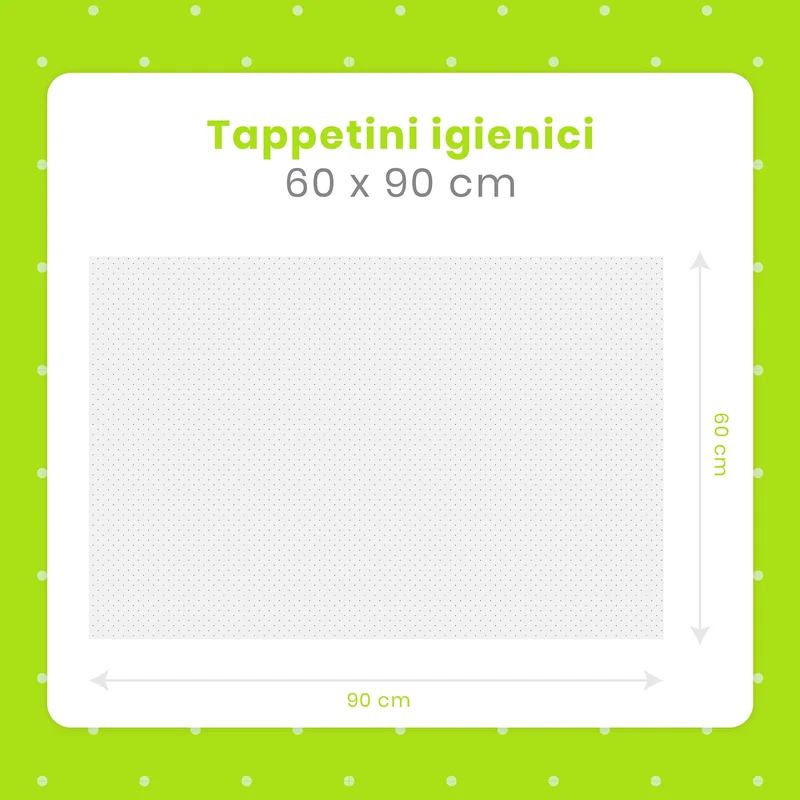 Italian Pet - Traverse per Animali Super Assorbenti - Tappetini Igienici per Cani e Gatti Multiuso, Neutralizzano Gli Odori - Dimensioni 60x90 cm - 30 Pezzi