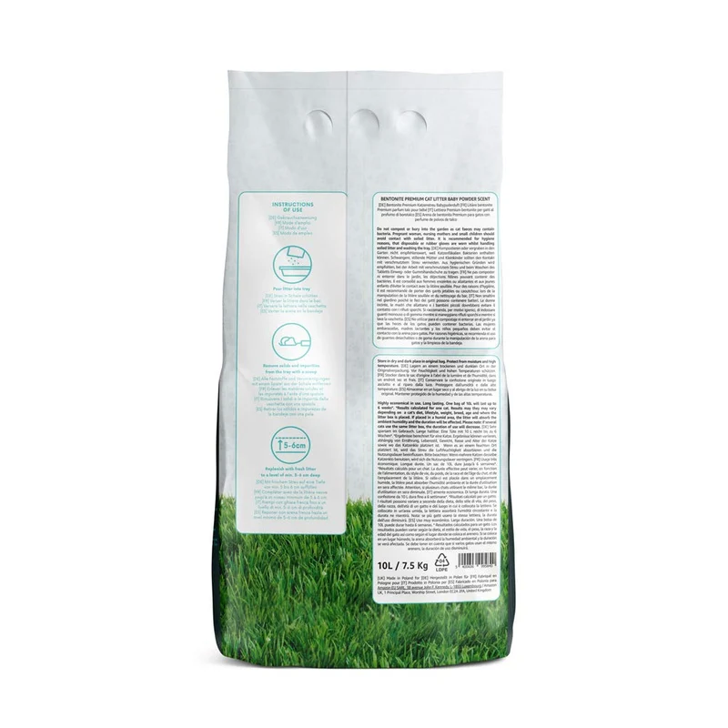 Marchio Amazon - Lifelong Lettiera per gatti, bentonite premium al profumo di borotalco, 10L, Confezione da 1