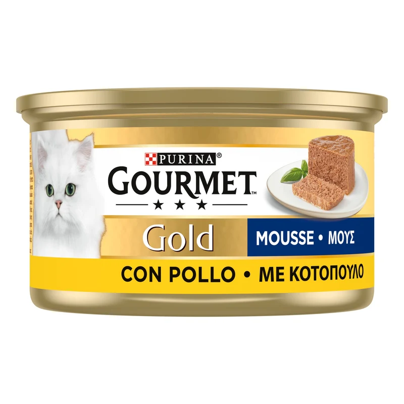 Purina Gourmet Gold Mousse per Gatti con Pollo, 24 Lattine da 85g