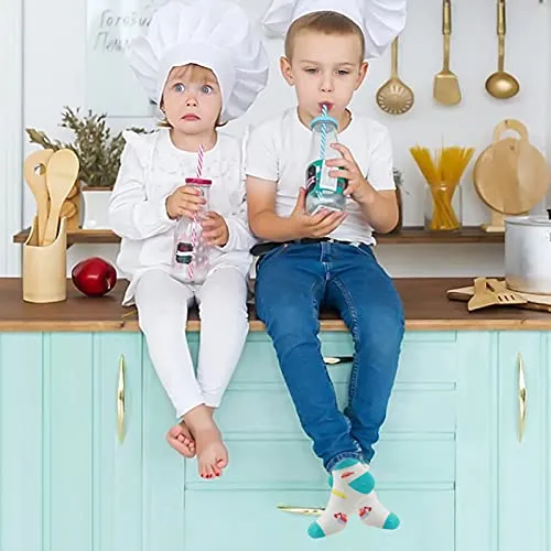 Yafane 12 Paia Calzini Bambino Neonato Ragazzo Antiscivolo Cotone Calze per Ragazzi Bambini 0-5 Anni (1-3 anni)