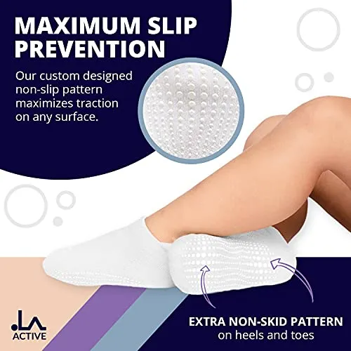 LA Active Calzini Presa Antiscivolo Cotone - 6 Paia - Per Bambini Piccoli Neonati e Infanti (Colori Luminosi, 8-10 Anni)