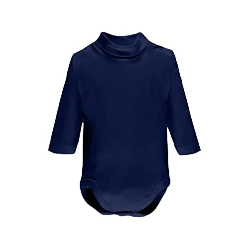 Ellepi 1 Pezzo Body 2800 Lupetto Manica Lunga Caldo Cotone Neonato Collo Alto Bambina Bimbo Mesi Anni. Blu 18 Mesi