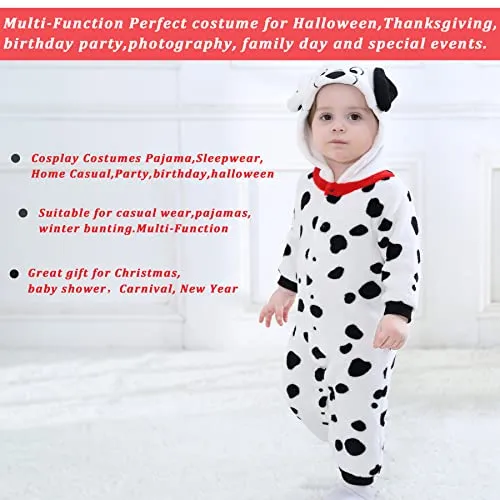 Doladola Costume da Halloween con Tutina con Cappuccio per Animali Costumi per Bambini (cane, 3-6 Mesi)