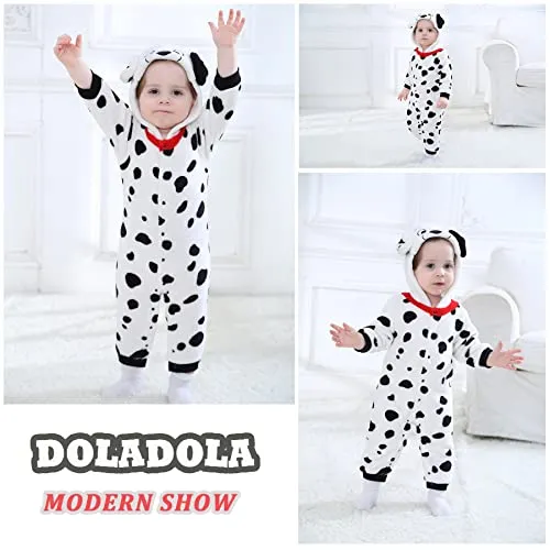 Doladola Costume da Halloween con Tutina con Cappuccio per Animali Costumi per Bambini (cane, 3-6 Mesi)