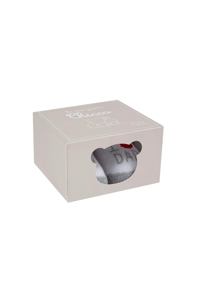 Chicco Scatola con babbucce, Calze Unisex 0-24, Grigio, taglia unica