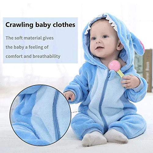 Unisex Bambino Inverno Pagliaccetto Coniglio Tigre Cucire Animale Stile Flanella Cosplay Halloween Costume Attrezzatura