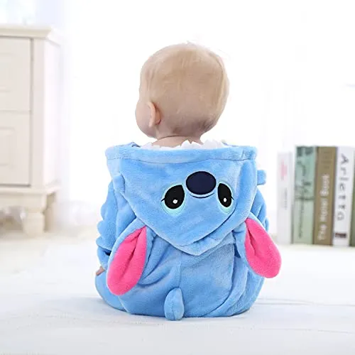 Unisex Bambino Inverno Pagliaccetto Coniglio Tigre Cucire Animale Stile Flanella Cosplay Halloween Costume Attrezzatura