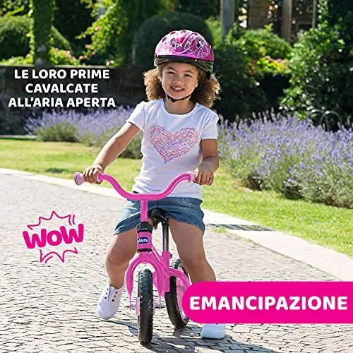Chicco Pink Arrow Bicicletta Senza Pedali, Bici Senza Pedali Balance Bike per l'Equilibrio, con Manubrio e Sellino Regolabili, Max 25 Kg, Rosa, Giochi Bambini 2-5 Anni