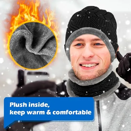 Regali Uomo Originali Cappello Bluetooth - Idee Regalo Natale Uomo Papà Amiche Regali Gadget Tecnologici Utili, Berretto con Cuffie Bluetooth Musica Sport Invernale Accessori Running Sci Elettronica