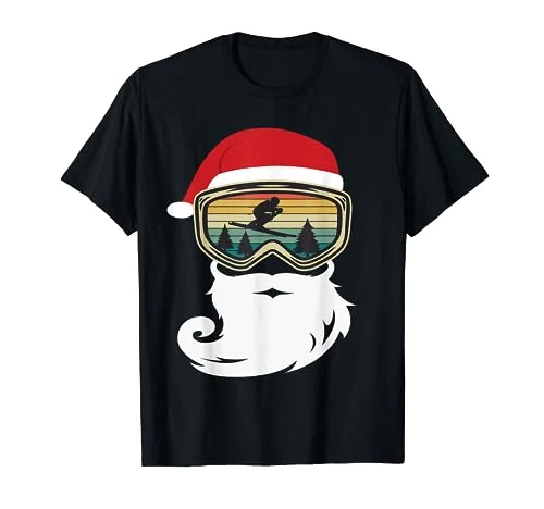 sci Natale invernali Sciatore regalo divertente Maglietta
