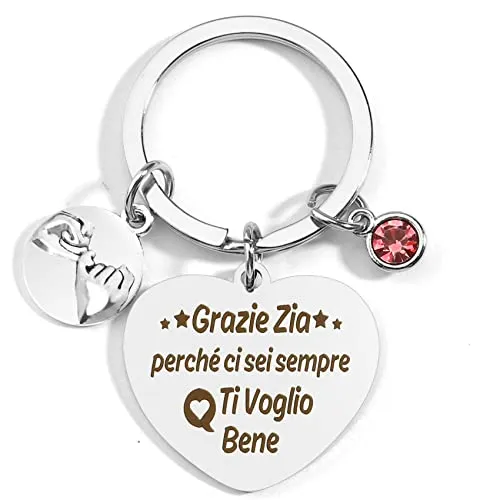 Portachiavi Zia Regalo Zia Compleanno Regali per Zia Compleanno Regalo Zia Natale Regalo di Compleanno per Zia Regalo Laurea Zia Regalo Festa Zia Regalo Natale Zia Regalo Festa Della Mamma