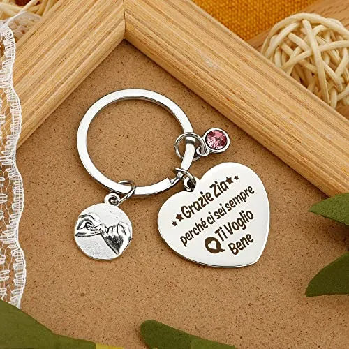 Portachiavi Zia Regalo Zia Compleanno Regali per Zia Compleanno Regalo Zia Natale Regalo di Compleanno per Zia Regalo Laurea Zia Regalo Festa Zia Regalo Natale Zia Regalo Festa Della Mamma