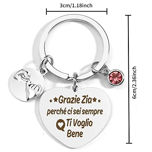 Portachiavi Zia Regalo Zia Compleanno Regali per Zia Compleanno Regalo Zia Natale Regalo di Compleanno per Zia Regalo Laurea Zia Regalo Festa Zia Regalo Natale Zia Regalo Festa Della Mamma