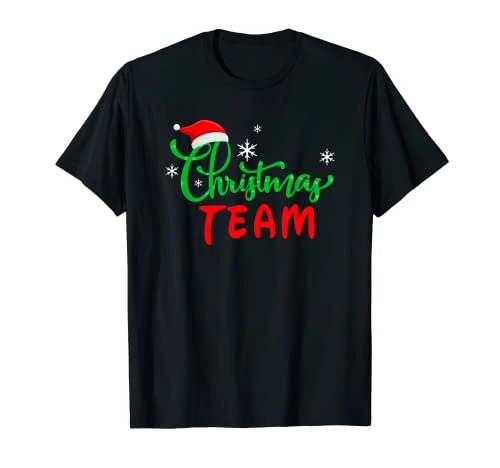 Christmas Team Regalo Natale Gruppo Famiglia Coordinati Maglietta