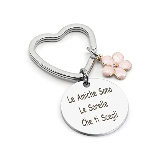 Hightopup Portachiavi cuore amicizia, idee regalo migliore amica compleanno, laurea donna speciale sorella teenager