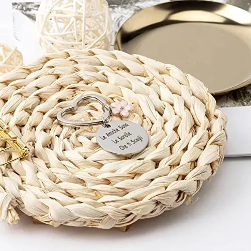 Hightopup Portachiavi cuore amicizia, idee regalo migliore amica compleanno, laurea donna speciale sorella teenager