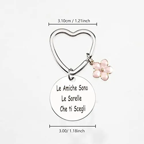 Hightopup Portachiavi cuore amicizia, idee regalo migliore amica compleanno, laurea donna speciale sorella teenager