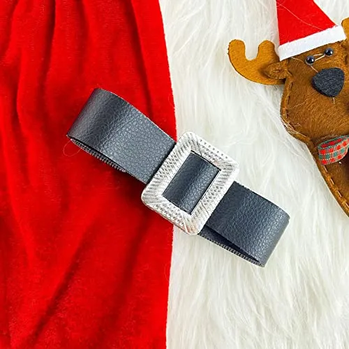 Hifot Vestito Babbo Natale Bambino Bambina,il Mio Primo Natale Neonato Giacca + Pantaloni + Cappello + Cintura Costume Babbo Natale Bambino Regalo Natale