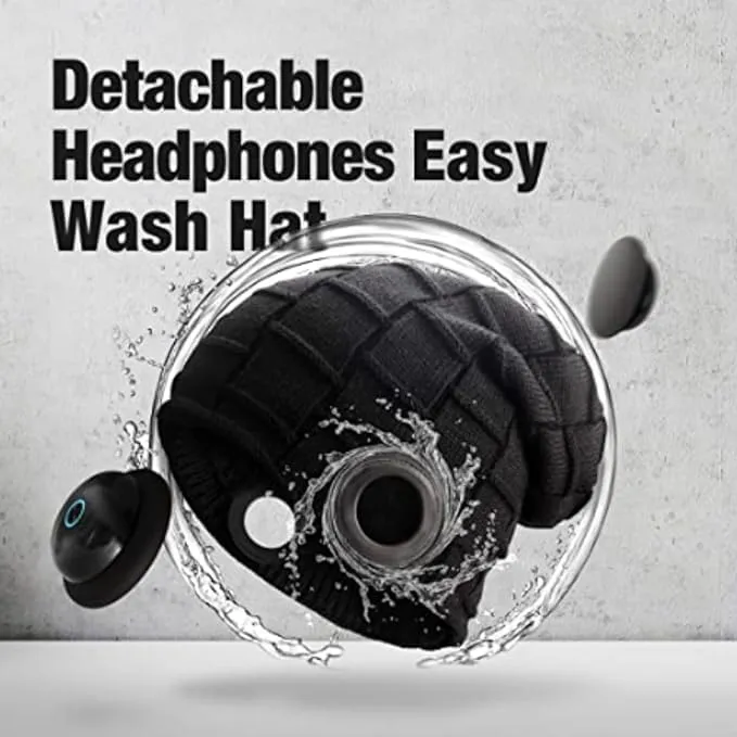 Loowoko Cappello Bluetooth Uomo Donna,Idee Regalo Natale Invernali,Berretto Bluetooth 5.1 Musica Cappello con Cuffie Stereo e Microfono Viva Voce,Cappello Invernale per Gli Sport all'Aria