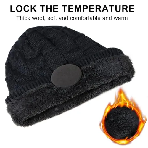 Loowoko Cappello Bluetooth Uomo Donna,Idee Regalo Natale Invernali,Berretto Bluetooth 5.1 Musica Cappello con Cuffie Stereo e Microfono Viva Voce,Cappello Invernale per Gli Sport all'Aria