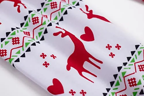 TEDD Pigiama Natale Ragazzo Ragazza Babbo Natale 100% Cotone Lungo Indumenti da Notte Abiti Natalizi Vestiti Bambino Due Pezzi Impostato Regalo di Natale per Unisex Bambini 7-8 Anni