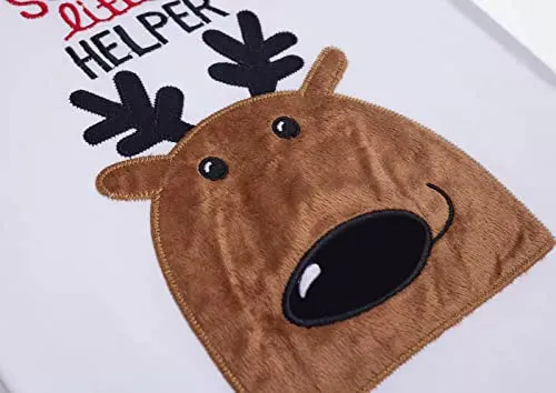 TEDD Pigiama Natale Ragazzo Ragazza Babbo Natale 100% Cotone Lungo Indumenti da Notte Abiti Natalizi Vestiti Bambino Due Pezzi Impostato Regalo di Natale per Unisex Bambini 7-8 Anni