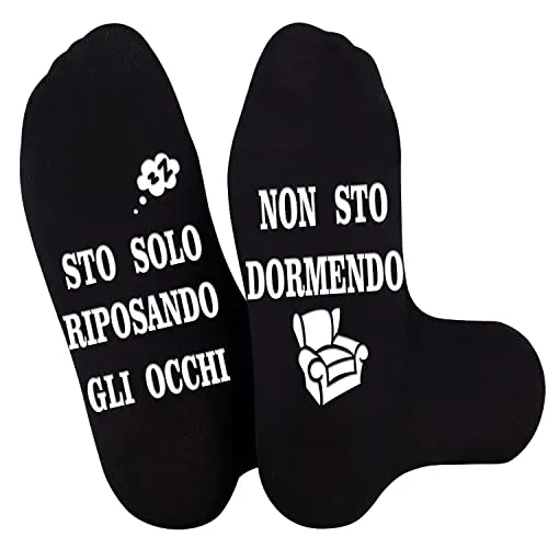 Merclix Calzini Uomo Divertenti e Simpatici Regalo Papà, Nonno, Nipote per Natale, Compleanno Festa Del Papà, San Valentino, Per Lui, Fidanzato