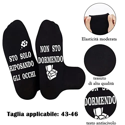 Merclix Calzini Uomo Divertenti e Simpatici Regalo Papà, Nonno, Nipote per Natale, Compleanno Festa Del Papà, San Valentino, Per Lui, Fidanzato