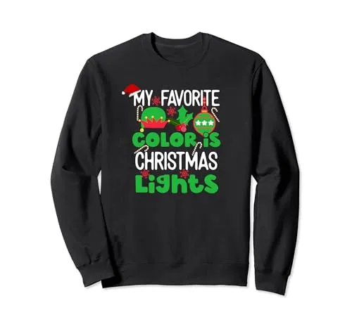 Il mio colore preferito sono le luci di Natale Felpa