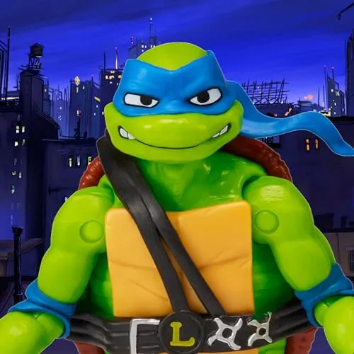 GIOCHI PREZIOSI - TARTARUGHE NINJA 2023 CAOS MUTANTE–LEONARDO IN VERSIONE ACTION FIGURE ARTICOLATA–DIMENSIONE 12CM–DETTAGLIATA E CON REALATIVA ARMA DA COMBATTIMENTO–PER BAMBINI A PARTIRE DAI 4 ANNI
