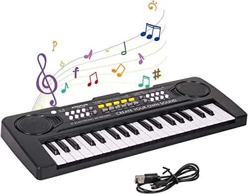 Shayson Pianola Bambini Musicale Tastiera per Bambini 37 Tasti Tastiera Elettronica Tastiera Portatile Multifunzione Mini Tastiera Music Giocattolo Educativo Per Bambini Regalo 3 4 5 6 7 8 Anni
