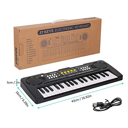 Shayson Pianola Bambini Musicale Tastiera per Bambini 37 Tasti Tastiera Elettronica Tastiera Portatile Multifunzione Mini Tastiera Music Giocattolo Educativo Per Bambini Regalo 3 4 5 6 7 8 Anni