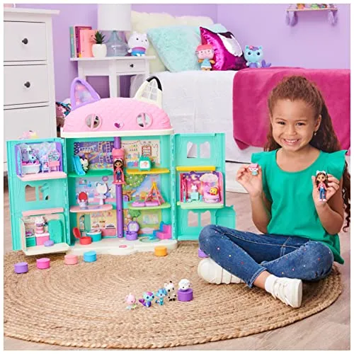 Gabby's Dollhouse, Confezione deluxe con Gabby e gattini, 7 personaggi di Gabby, giochi per bambini dai 3 anni in su
