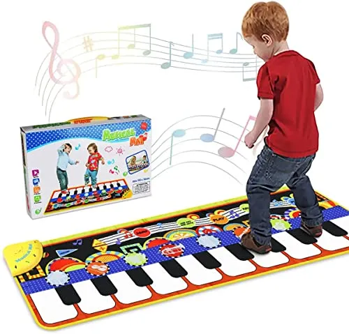 RenFox Tappeto Musicale, Piano Mat Tastiera Danza Stuoia Strumento Musicale, Tappeto Musicale Tocco Mat Bambini Educativo Giocattolo