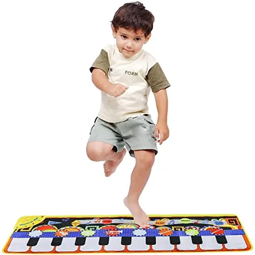 RenFox Tappeto Musicale, Piano Mat Tastiera Danza Stuoia Strumento Musicale, Tappeto Musicale Tocco Mat Bambini Educativo Giocattolo