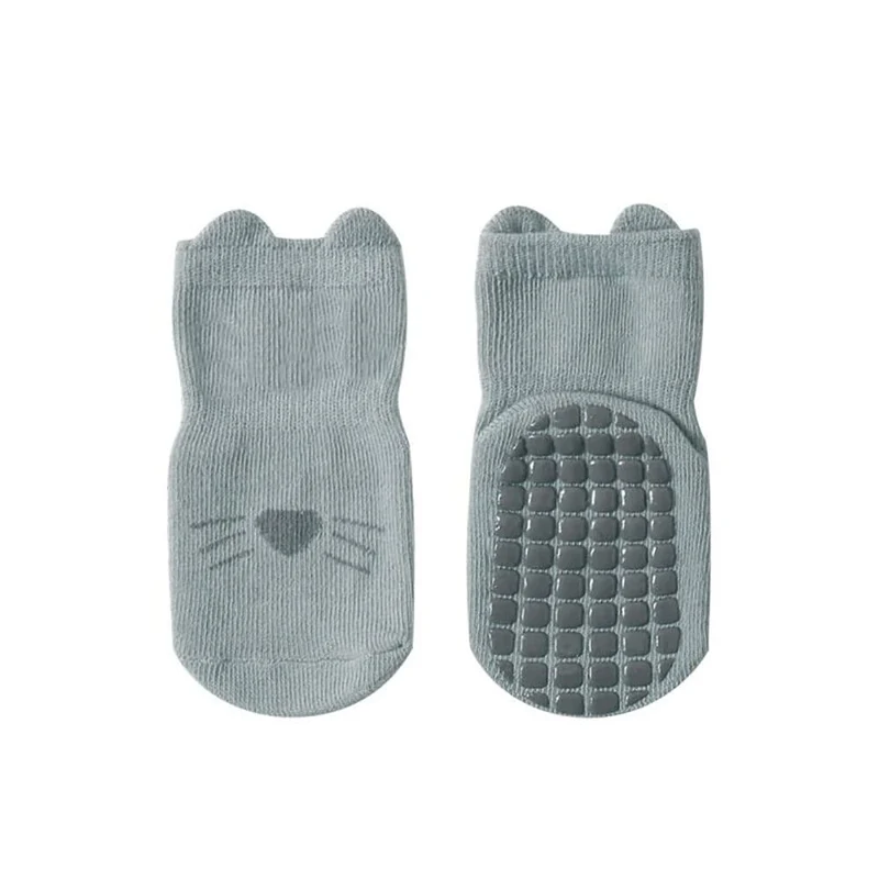 FedMois 5 paia calzini antiscivolo in cotone bimbi bambini motivi animali, 1-3 anni