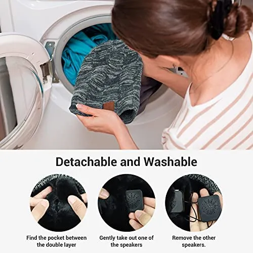 Regalo Uomo Donna Cappello Bluetooth Berretto Sci Regalo Natale Cappello Sportivi Uomo Musicale Bluetooth Lavorato a Maglia Berretto Cappello Invernali con Cuffie Stereo e Microfono Vivavoce
