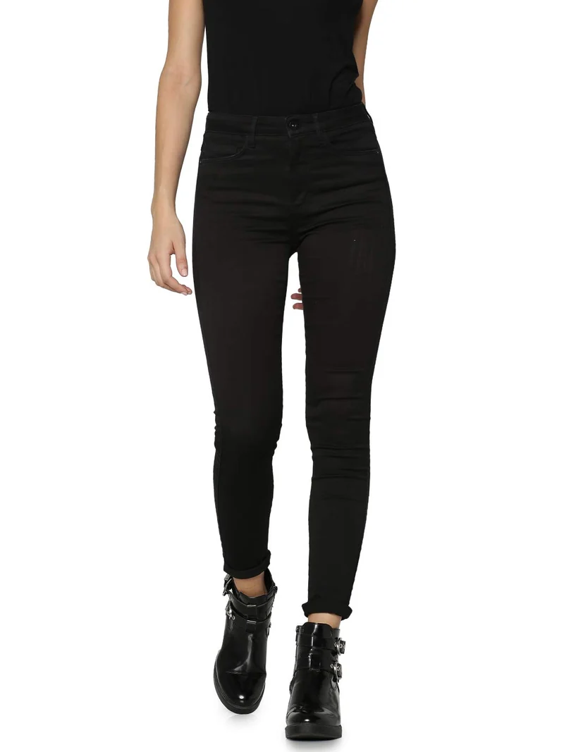 ONLY Onlroyal High Skinny Fit Jeans, Nero, M / 32L Donna