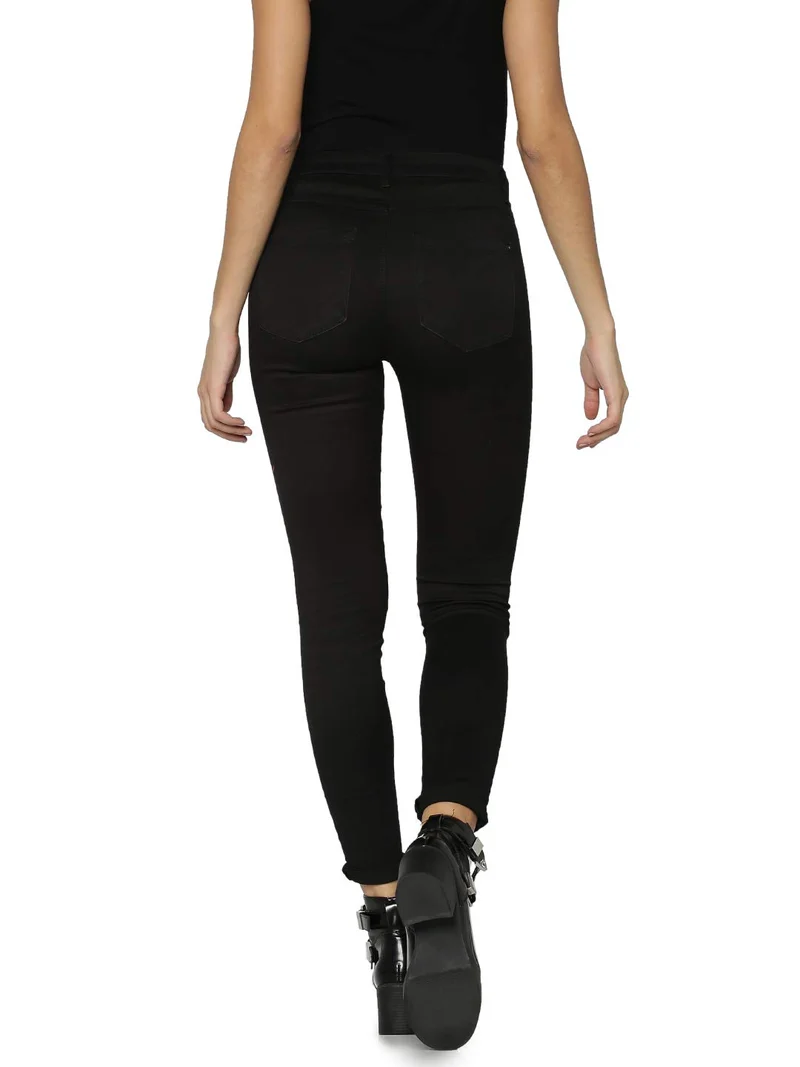 ONLY Onlroyal High Skinny Fit Jeans, Nero, M / 32L Donna