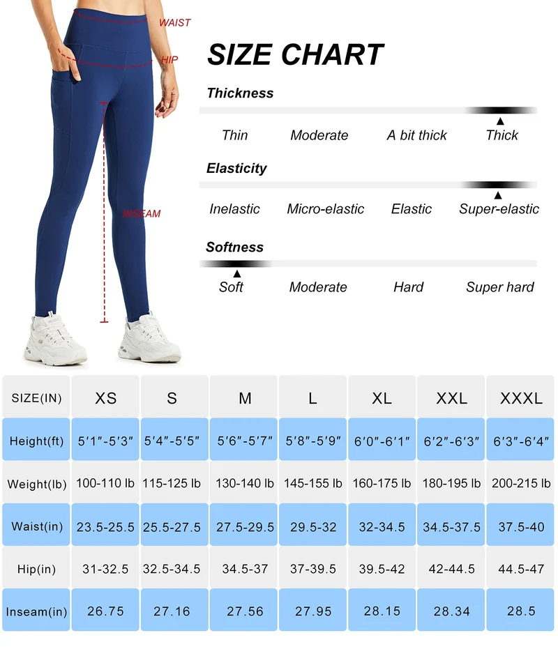 Libin Leggings Termici da Donna Inverno Leggings con Fodera in Pile Resistente all'Acqua Pantaloni Caldi Vita Alta Leggings da Trekking con Tasche, Nero, M
