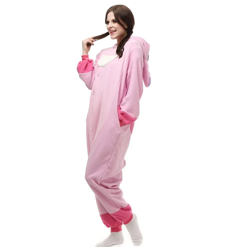 ZKomoL Animali Pigiama Kigurumi Onesie Unisex per Adulti per Feste e Cosplay Costume (M, Rosa Stitch)