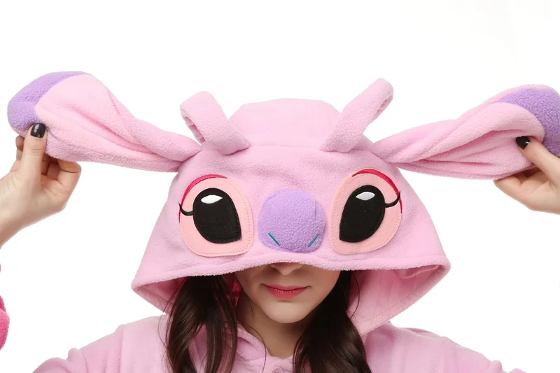 ZKomoL Animali Pigiama Kigurumi Onesie Unisex per Adulti per Feste e Cosplay Costume (M, Rosa Stitch)